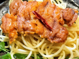 簡単パスタ！お箸で食べるパスタ！うにパスタ！ペペロンチーノ！香ばしい醤油の香りの濃厚焼きうに！