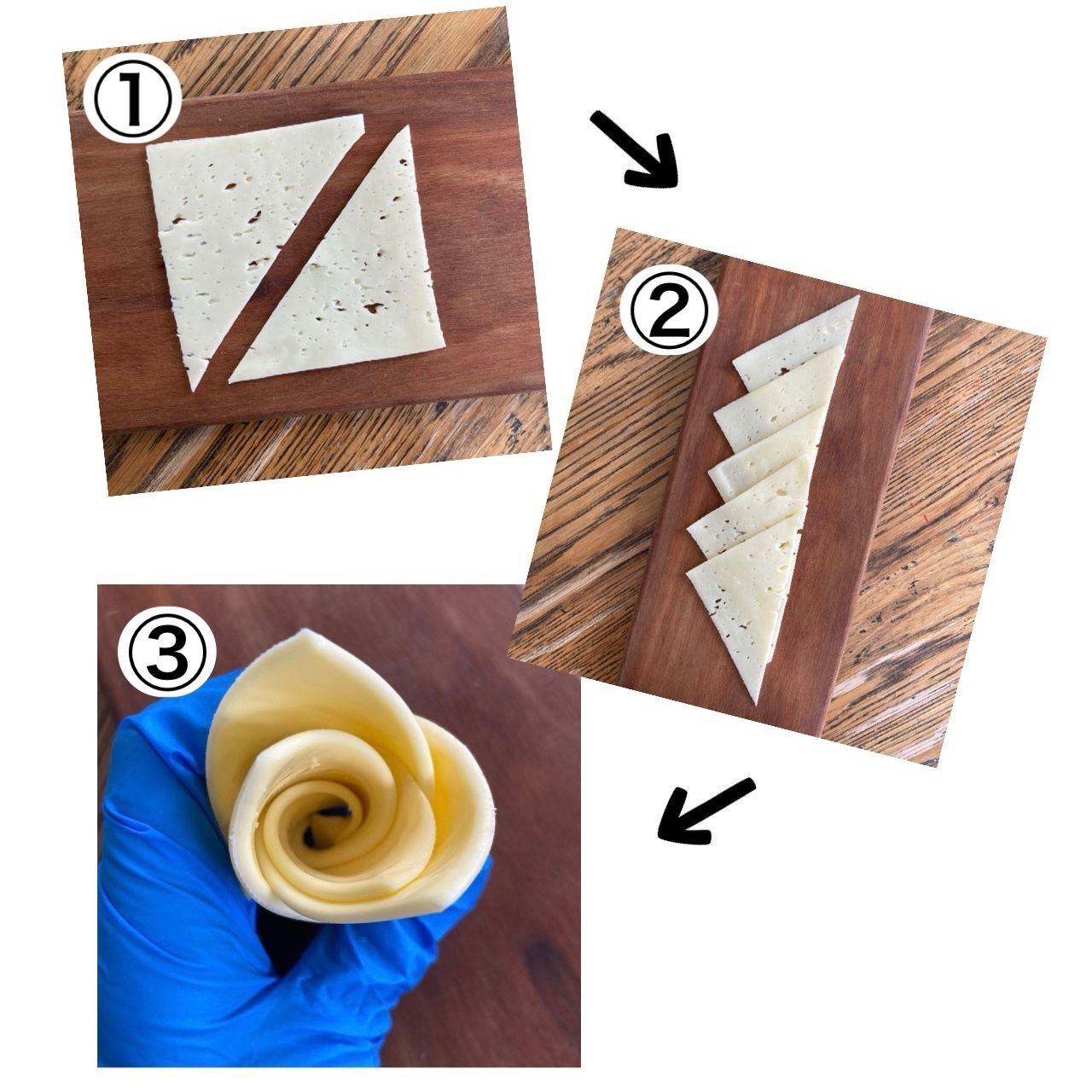 【スライスチーズでバラを作る方法】