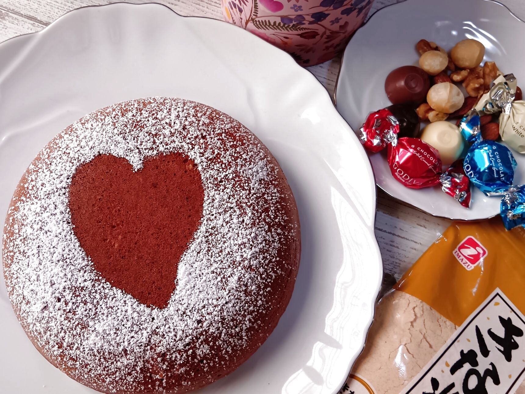 ミックス粉×炊飯器で簡単！きなこケーキ！記念日スイーツにも！香ばしきなことチョコのご褒美ケーキ