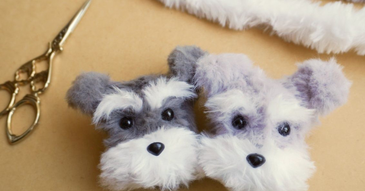 セリアのふわふわモールで簡単！シュナウザーの作り方｜ハンドメイドの 