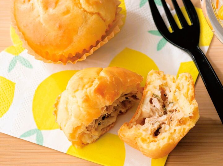 【オイルなし、グルテンなし】「ツナサラダマフィン」の作り方。ツナマヨおにぎりよりサッパリの、美味しいおかずマフィンです♪