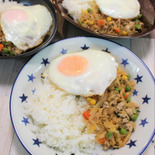 簡単おいしいすぐできランチ和風ガパオライス