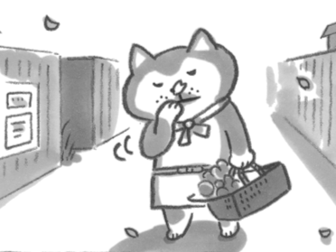 桜の花びらが鼻にぺと…。「いろいろ、うまくいくといいね~」【柴犬食堂#2】