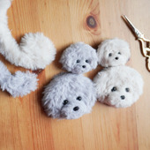 DAISOのふわふわモールで！くるくる巻いて作るトイプードル