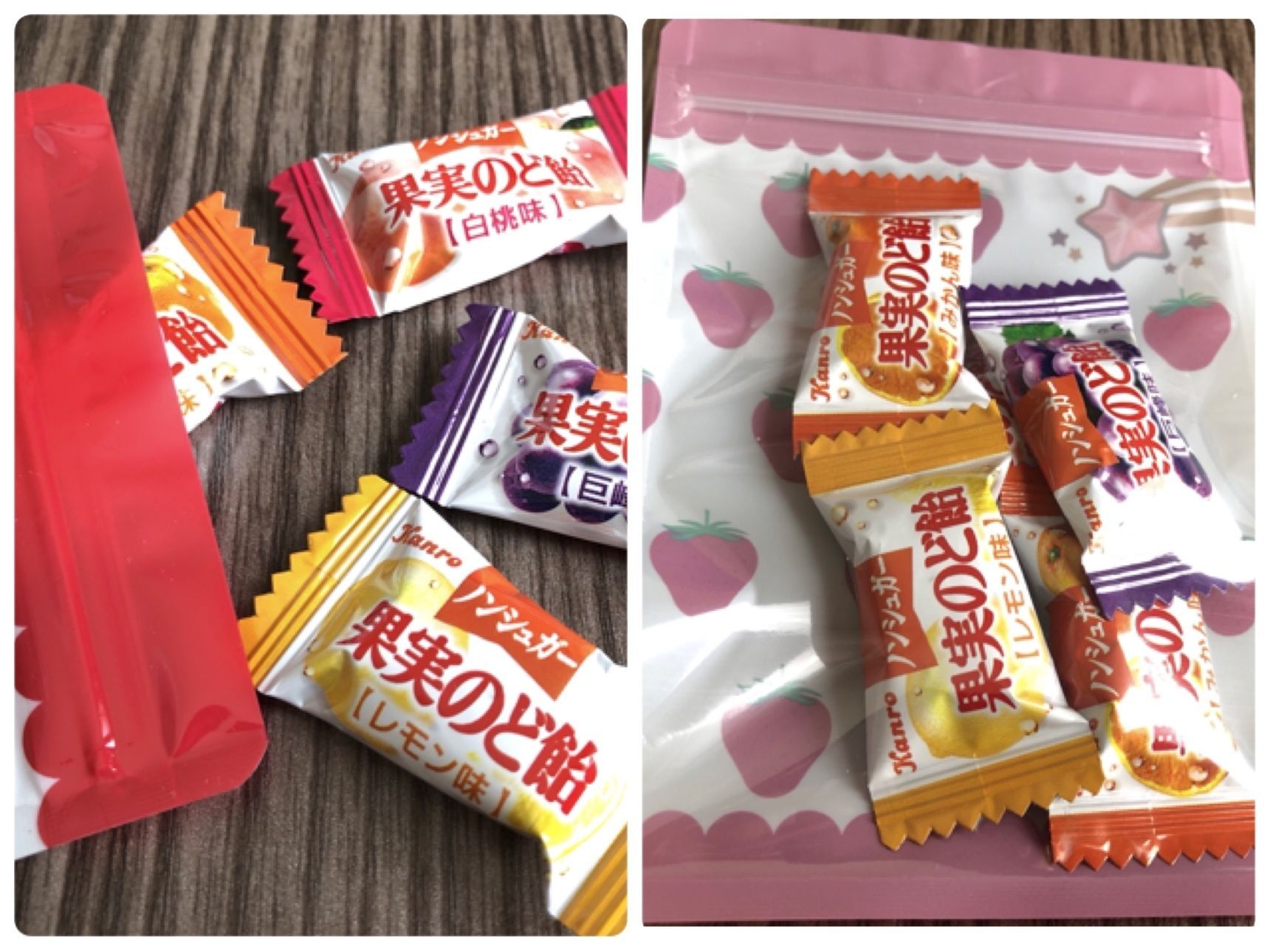 続いて飴などの細かいお菓子を入れています
