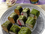 ラップの空き箱で時短＆簡単！巻きずし風おにぎり～！多忙な毎日に！朝食、お弁当、軽食に
