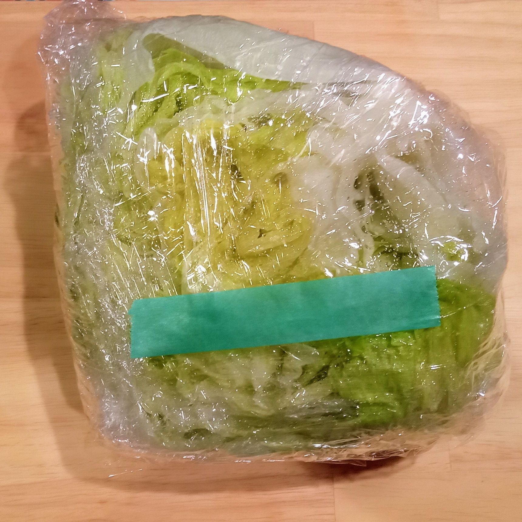 お湯処理のレタスは
