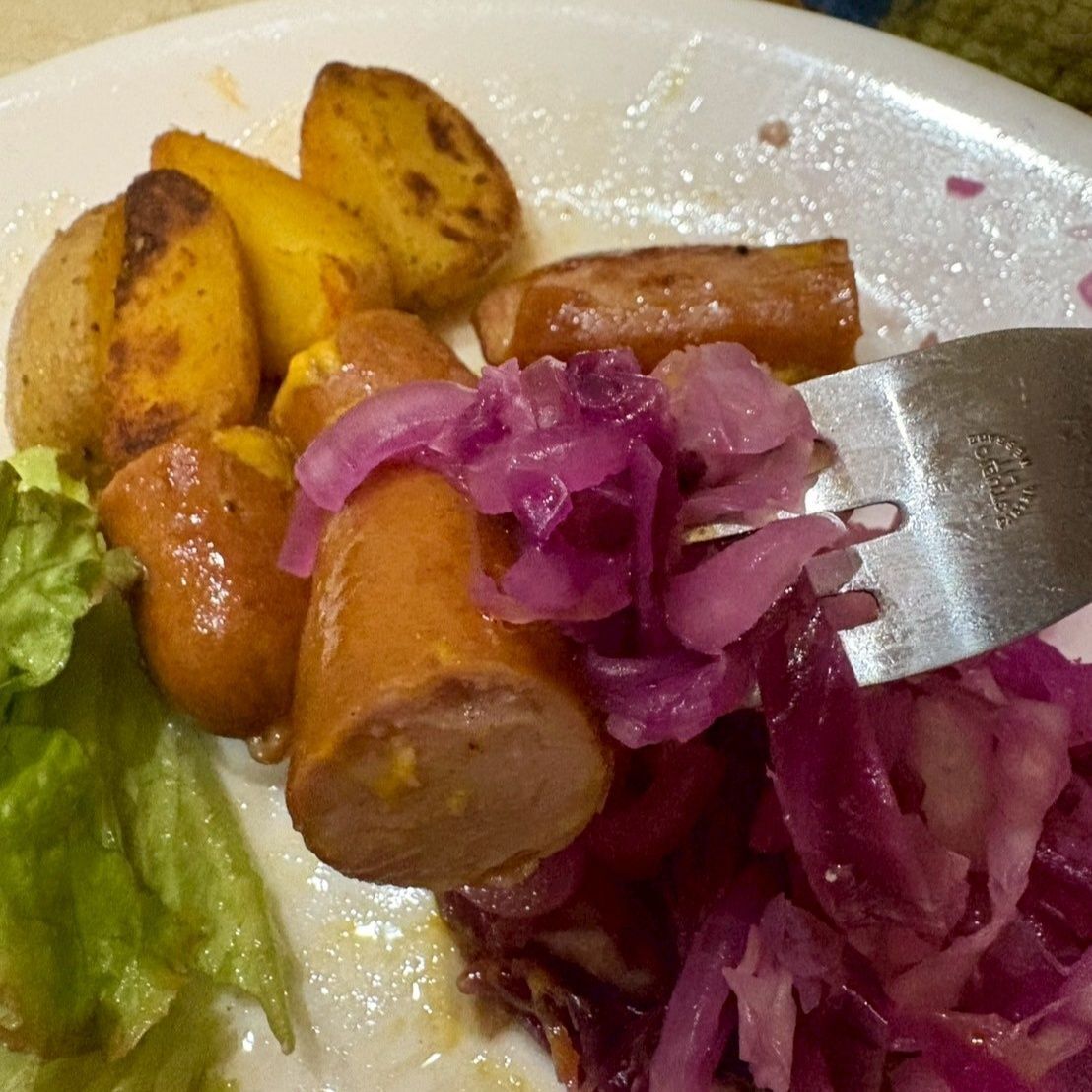 ソーセージと食べるとすごく美味しくて、ビックリしました！