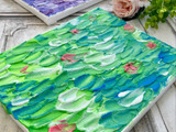 ほぼ100均材料！油絵風テクスチャーアート