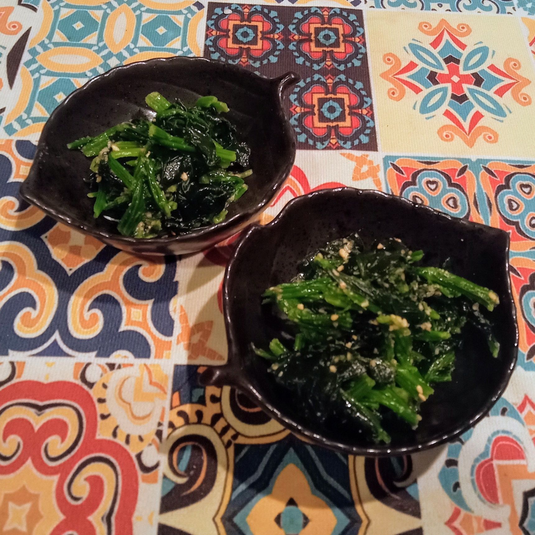麺つゆで簡単ほうれん草の胡麻和え