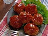 【レンチンハンバーグ】子供ニコニコ！まんまるミニサイズ