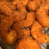 エビフライ自分で作れば衣が薄くて美味しいの！