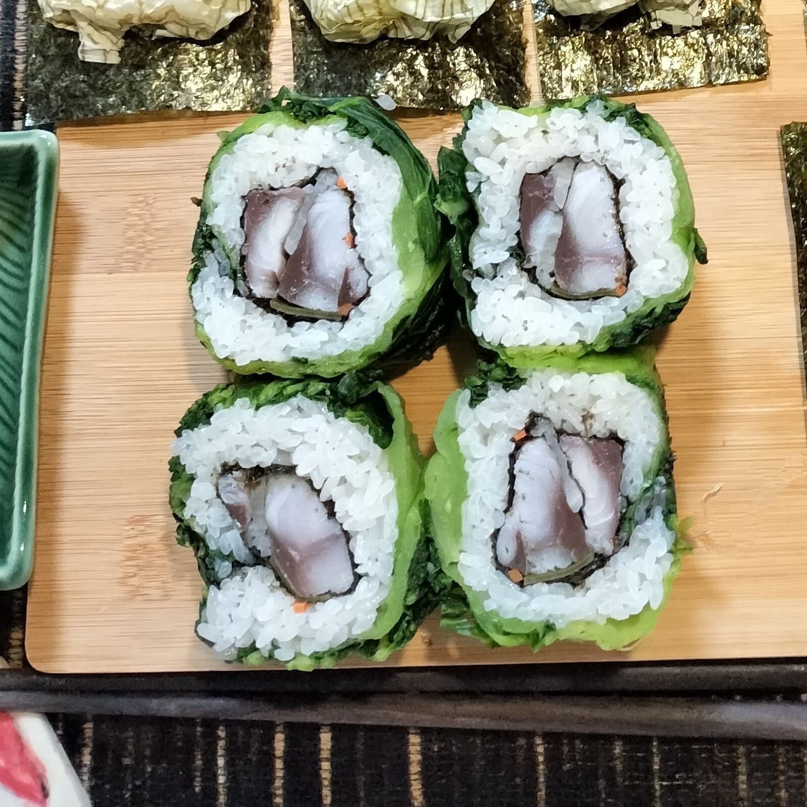 とろしめ鯖の高菜巻き寿司も美味しいですよー！