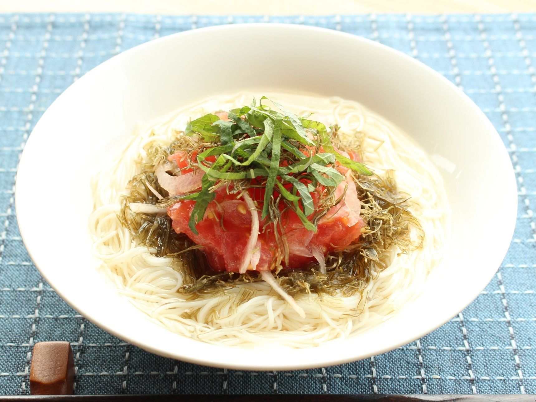 爽涼トマトと昆布のぶっかけ素麺