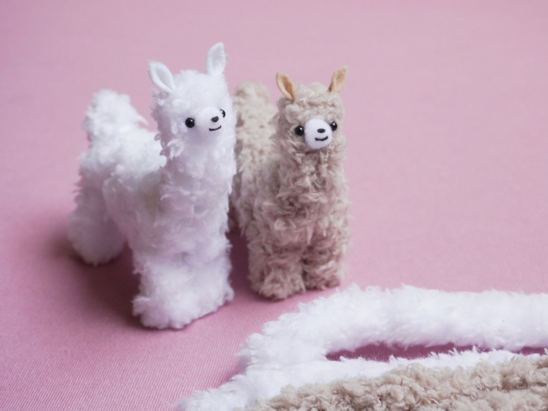 【動画】ダイソーのもこもこモールで！アルパカの作り方