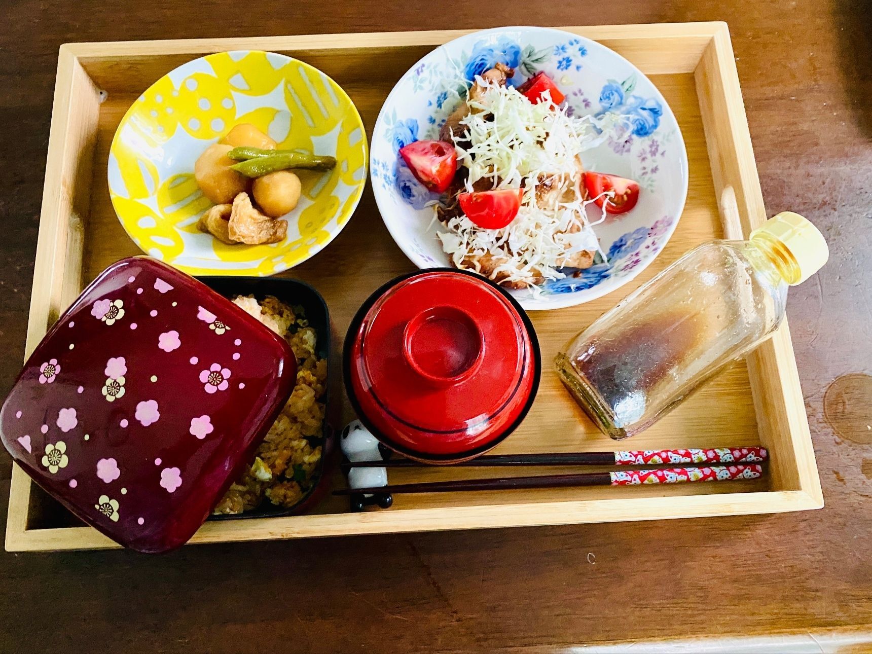空いた焼肉のたれ瓶でドレッシングボトル