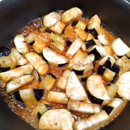 調味液を加える