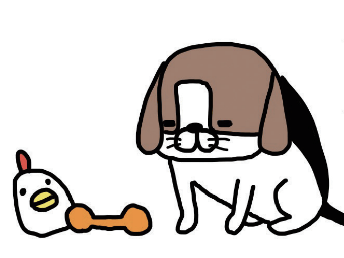 「それにじゃれつくの？」意味がわからなすぎて逆にかわいい、それがうちの梅吉です。【パンダと犬#3】