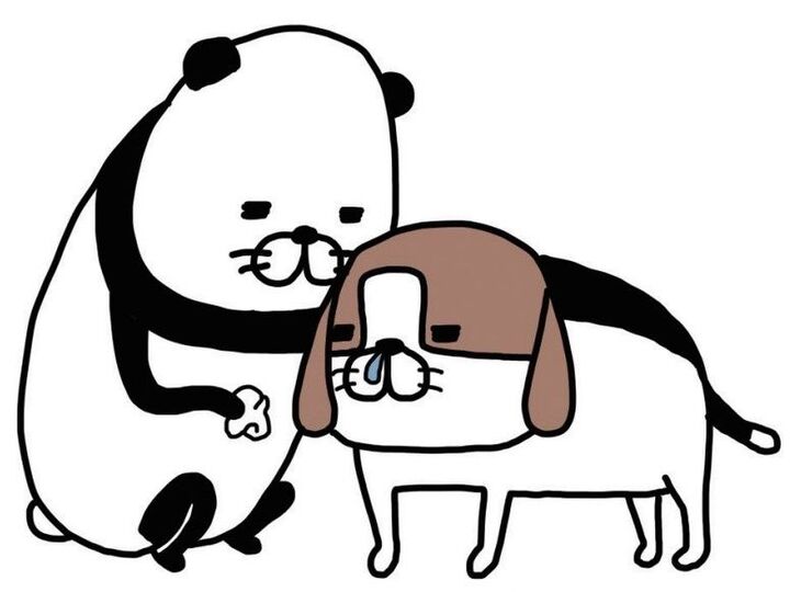 それじゃ鼻水拭けないよ…?老犬・梅吉の小さな抵抗がかわいすぎる…!【パンダと犬#12】