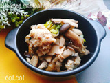 ものすごく美味しい肉団子をたっぷりのきのこと。肉団子ときのこ蒸し