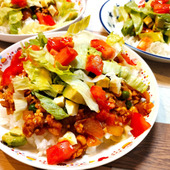 簡単ランチ！我が家のドはまり「タコライス」風