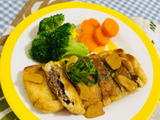 油揚げとひき肉のステーキ！