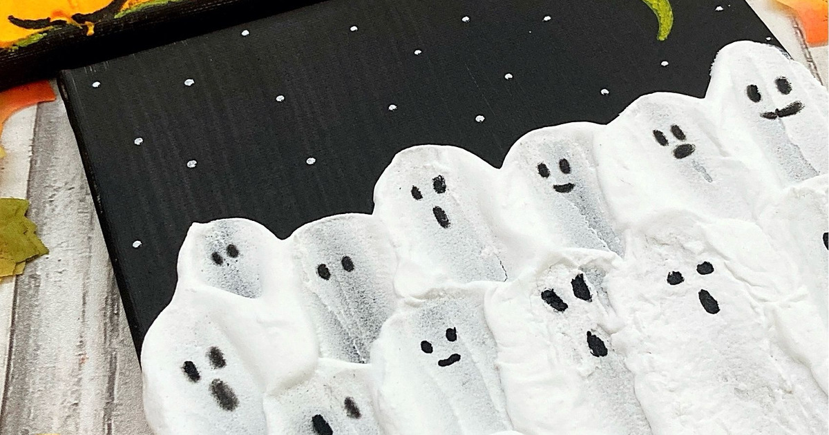 ハロウィンおばけのテクスチャーアート｜ハンドメイドの作り方 