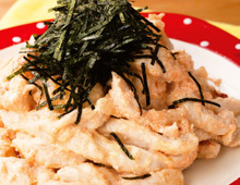 1枚150円の鶏むねで作る「たらこパスタ風」の作り方。元気が欲しいときにオススメです！
