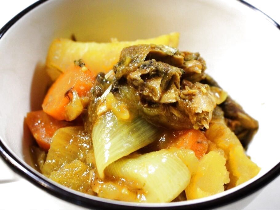 「カレー風サバじゃが」サバ缶の栄養丸ごと！