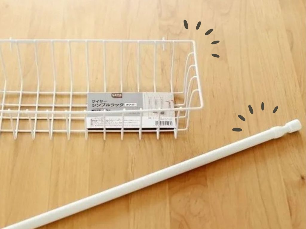 【100均】突っ張り棒とワイヤーラックで超簡単！ごちゃつきスペースが驚くほどスッキリ♪