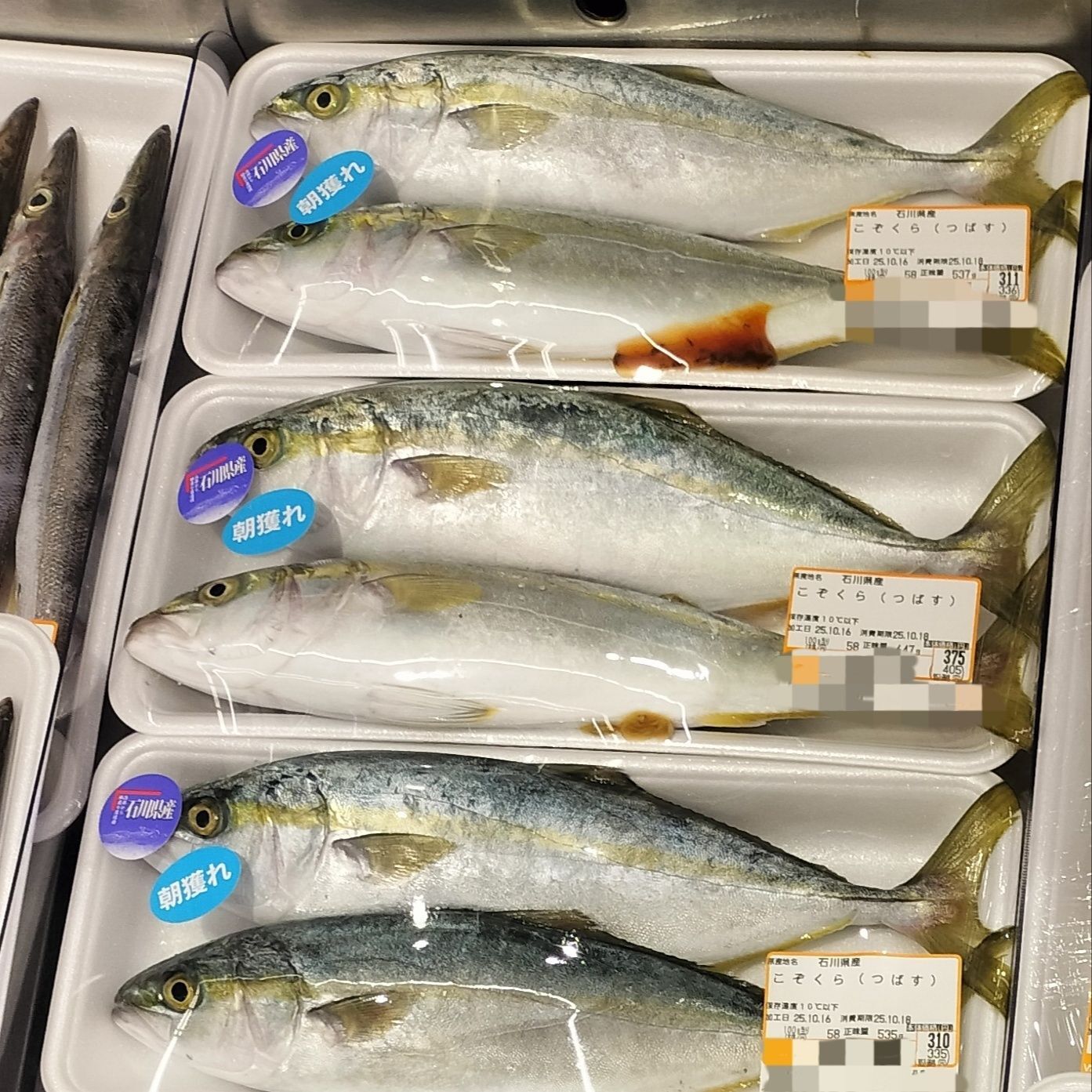 スーパーマーケットの鮮魚コーナー