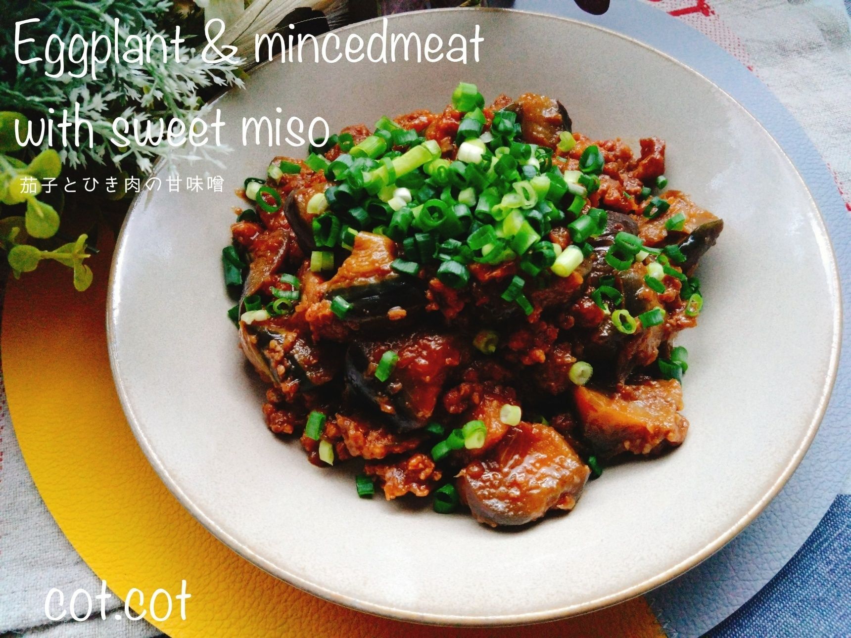 ご飯がガッツリ食べたいときのお供。茄子とひき肉の甘味噌