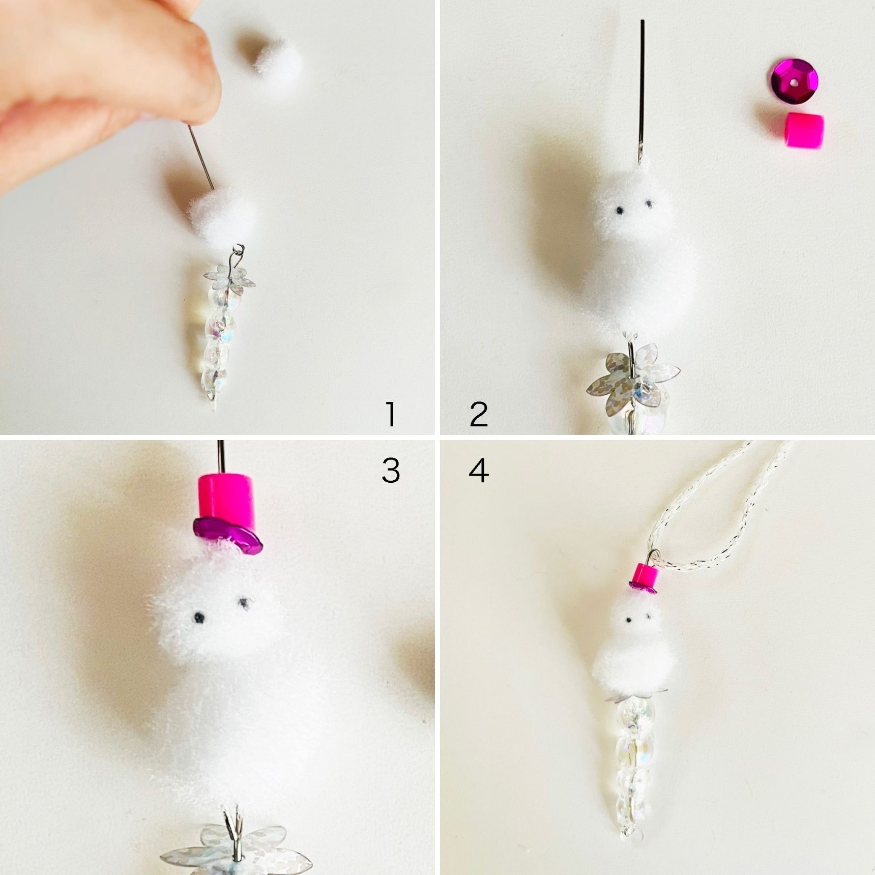 雪だるまを付ける