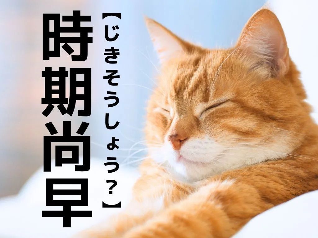 【時期尚早】なんて読む？「じきそうしょう」…ではありません！【うっかり間違えがちな漢字クイズ】