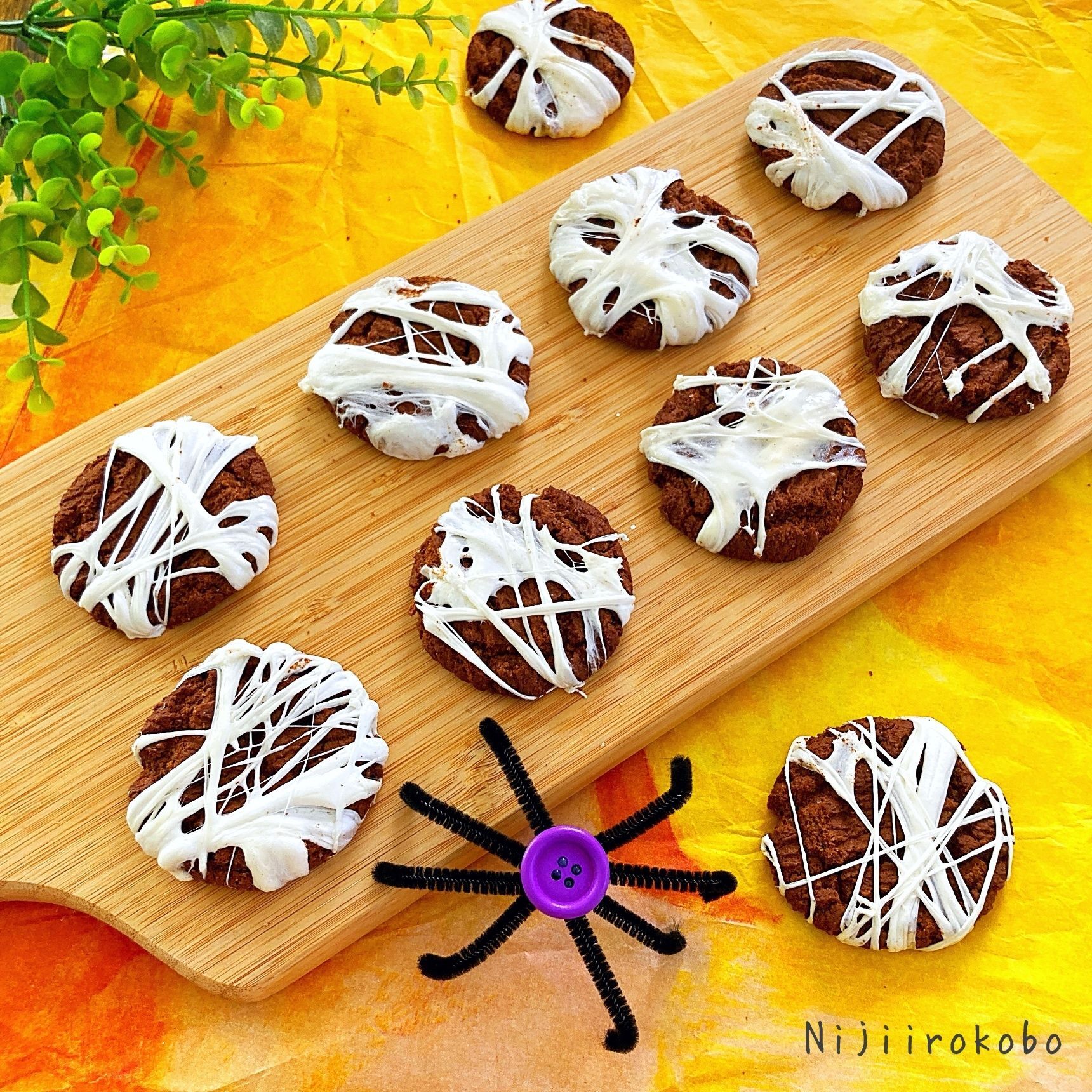 3分で！ハロウィンくもの巣クッキー