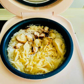 面倒な下準備なし！炊くだけ「白舞茸と帆立、タコの炊き込みご飯」