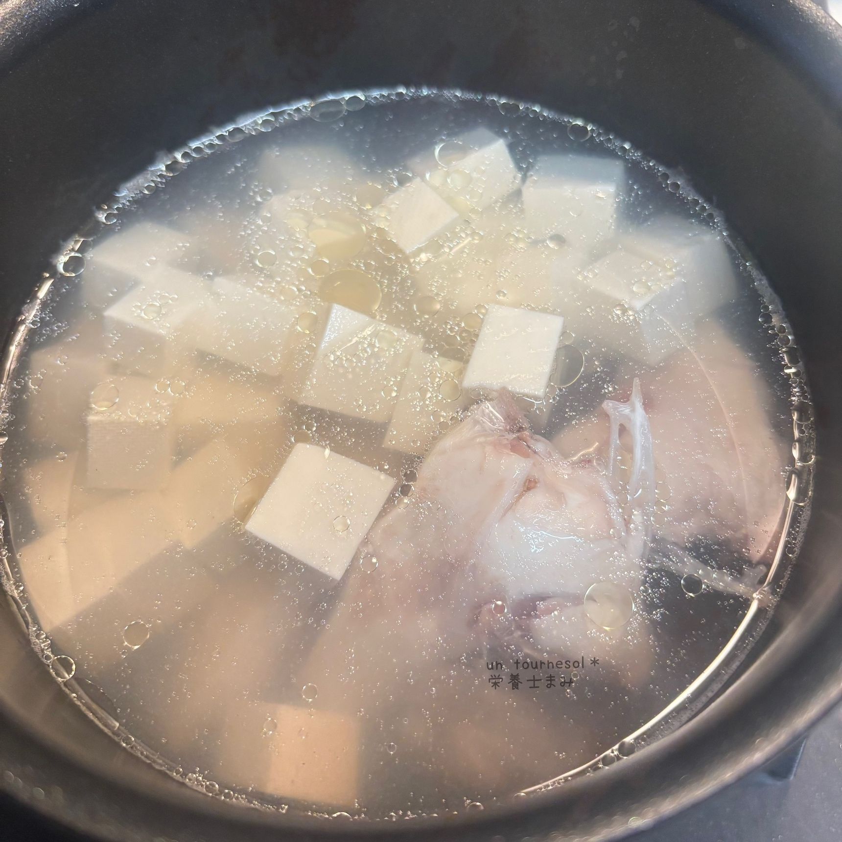 ④豆腐をいれる