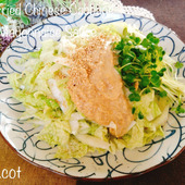 食べる直前でソースをかけて。白菜炒めマヨソースかけ