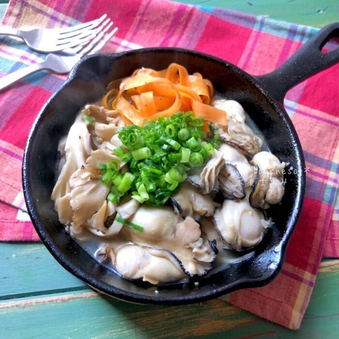 牡蠣と舞茸の美酒（びしょ）焼き（過去レシピ）