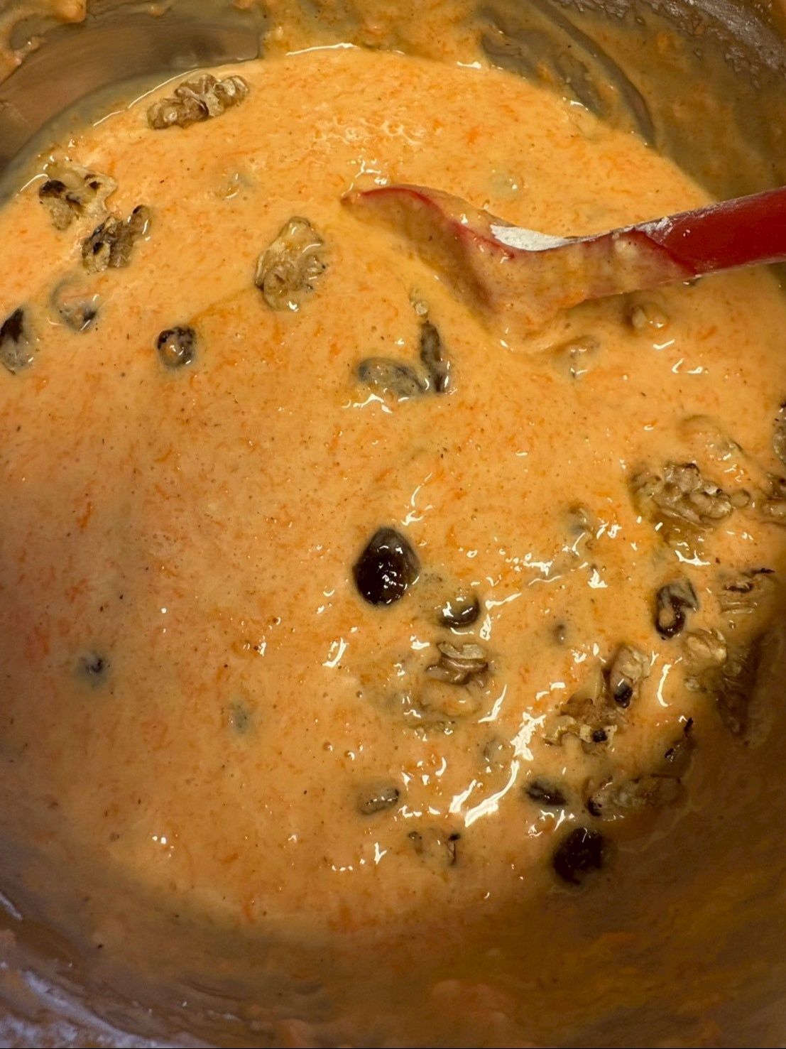 こんなどろどろな状態でパウンド型に流し込んで焼きました！