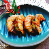 ぜひ三温糖で作ってほしい。コクが違います。かぼちゃの豚巻き照り焼き