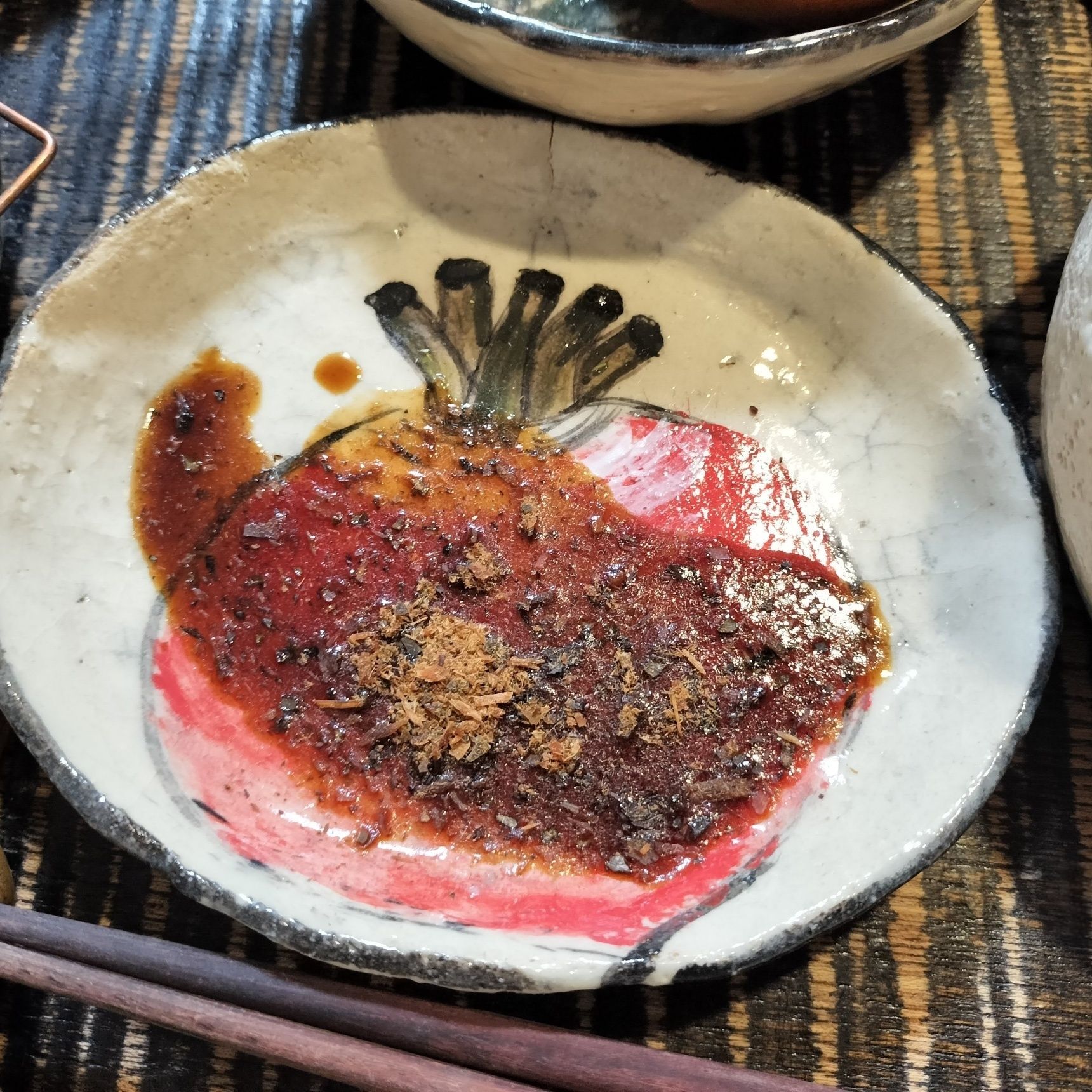 椎茸用のタレ：醤油と鰹節