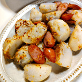 切って炒めるだけでおいしい！ねっとり里芋ジャーマンポテト！