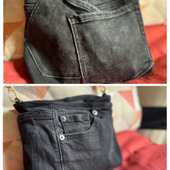 ジーンズ再利用！捨てるのもったいない！バッグとスカートに変身！！