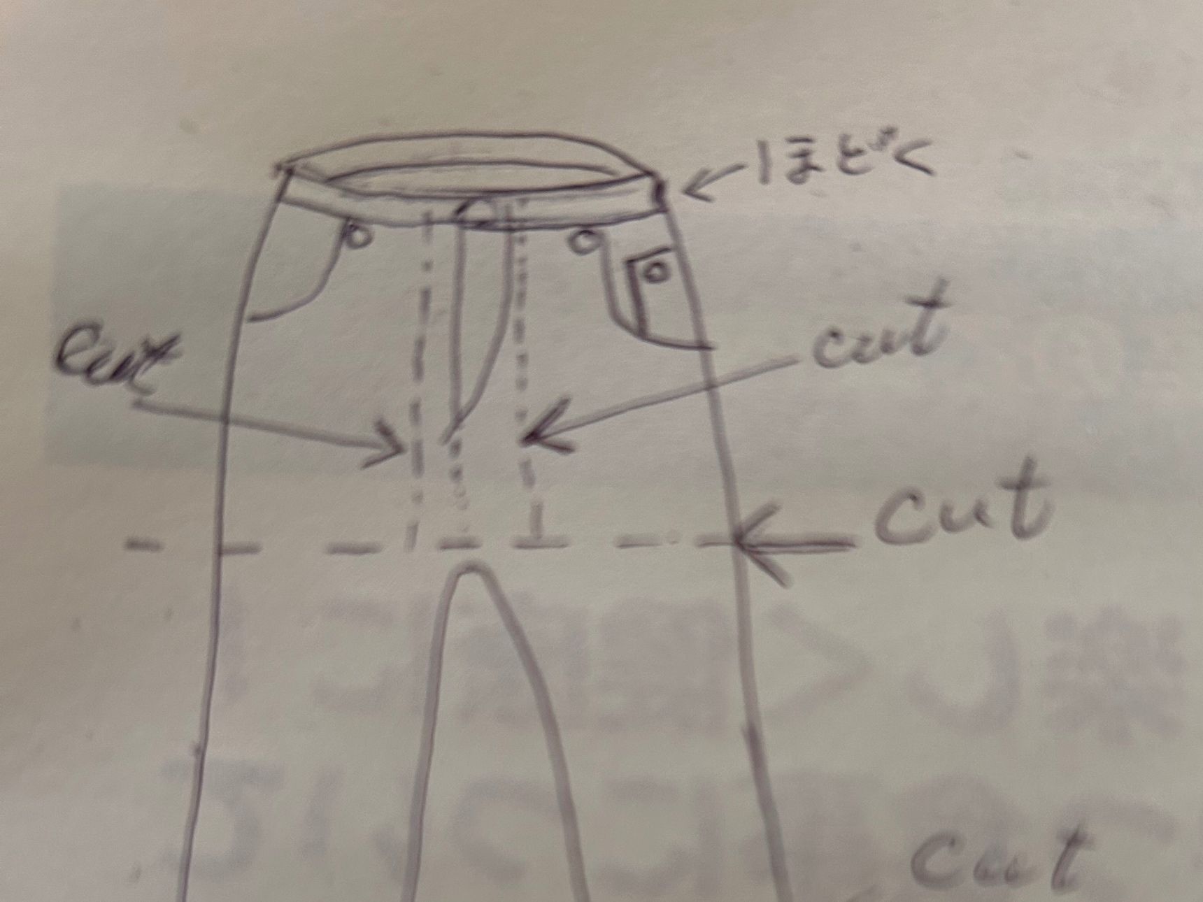 前から見たところ