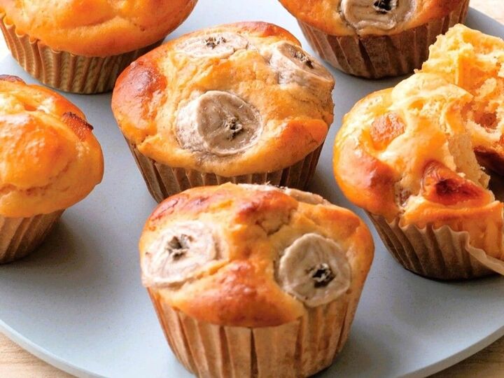 【オイルなし、グルテンなし】米粉の「バナナ&バナナマフィン」の作り方。バナナの甘みが凝縮です♡