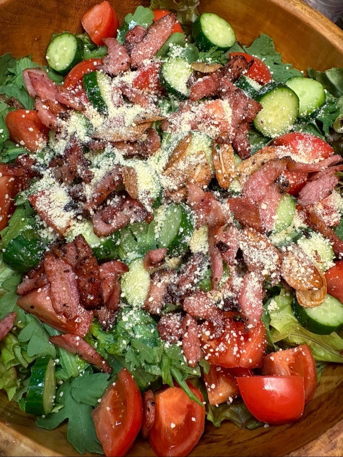 粉チーズをかけて完成！