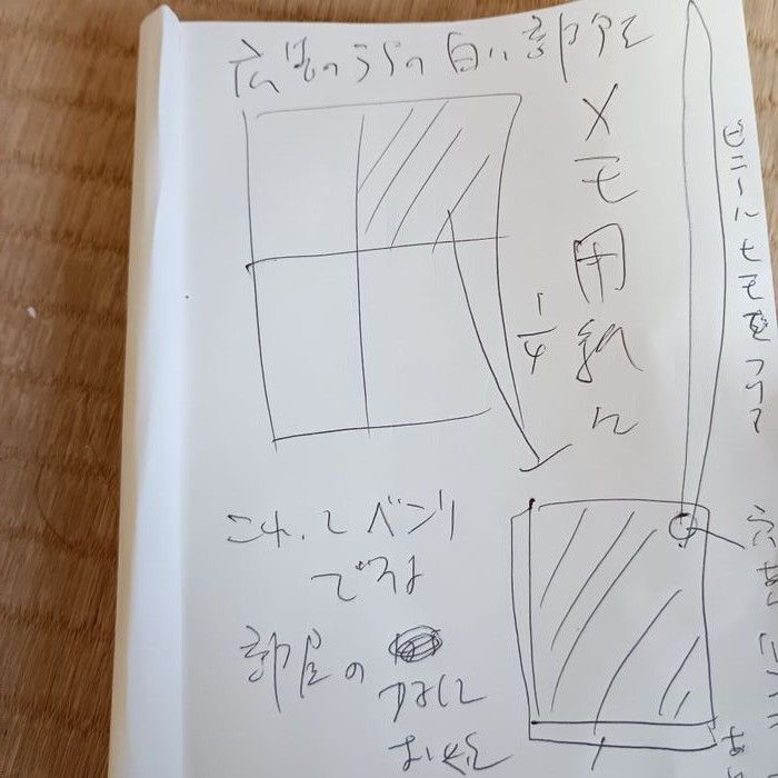 広告の裏紙をメモ用紙に