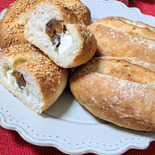 自家製干し柿とクリームチーズの全粒粉クッペ