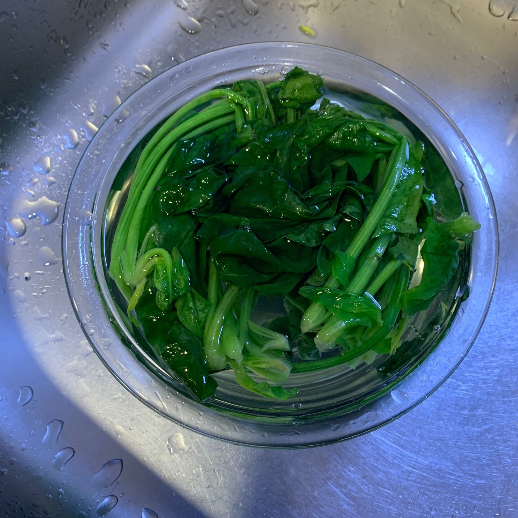 しっかり水にさらします